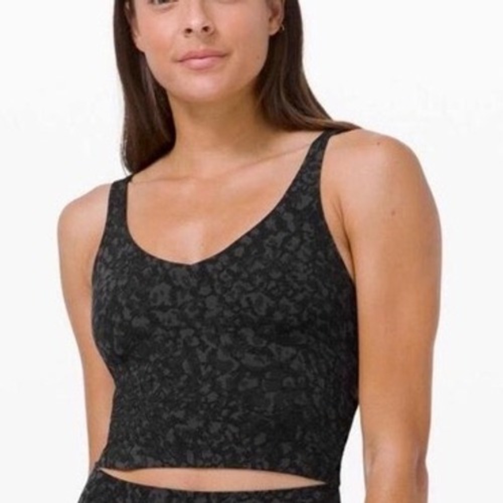 Lululemon Align Tank Top Wild Thing Camo Deep Coal Multi Nulu Size 4 LW1CPKS